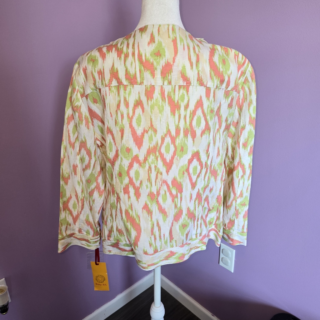 Nwt Ruby Rd. Mint/Coral Jacket